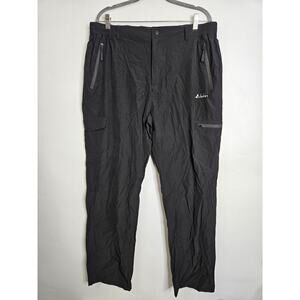 Clothin Mens Elastic Waist Travel Stretch Cargo Pant Quick Dry Black XL 30L